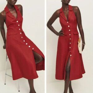 Reformation Red Midi Dress